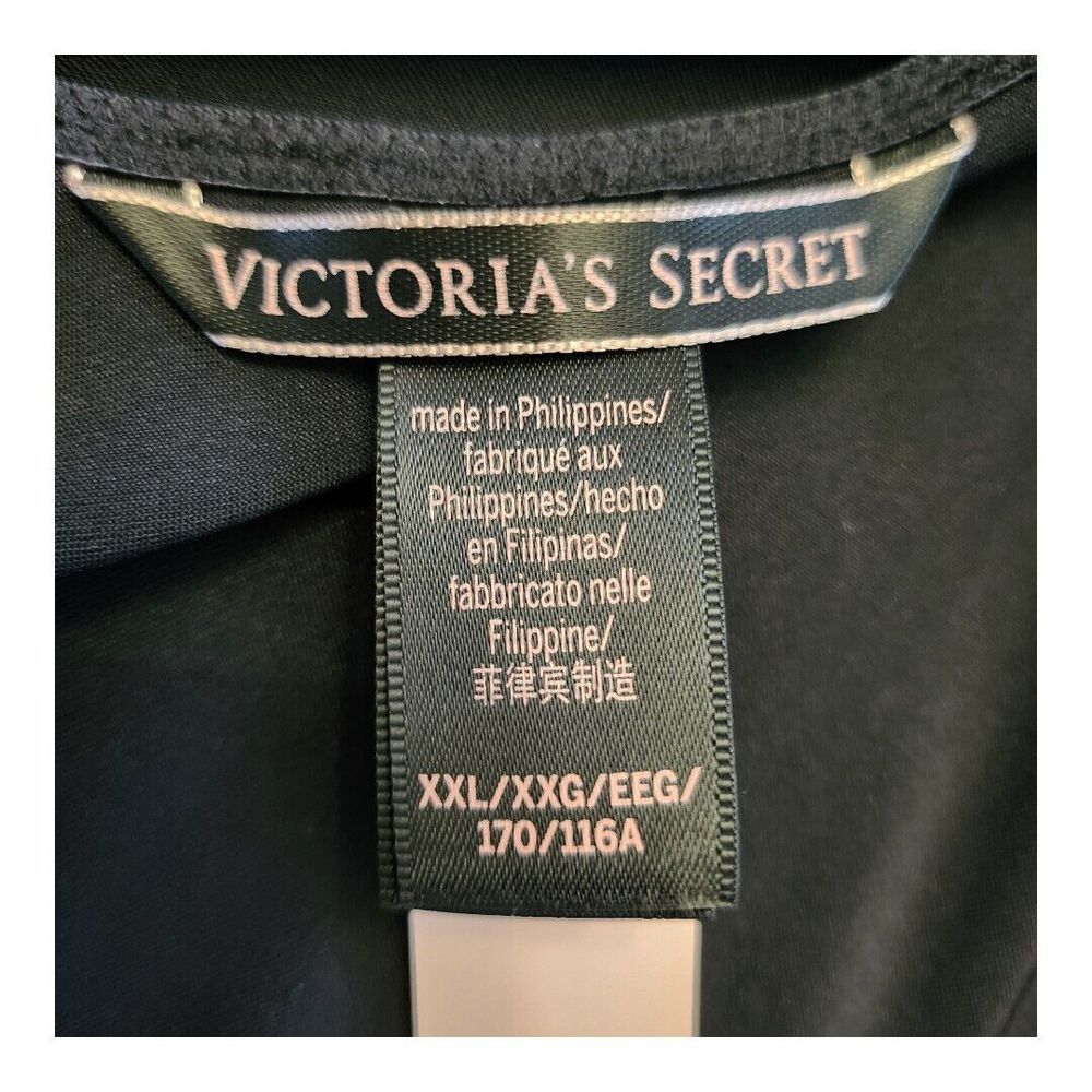 Victoria's Women's Secret Floral Embroidery Black Satin Slip Size XXL NWT - Picture 3 of 9